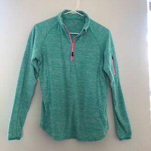 Teal and Pink running sweater